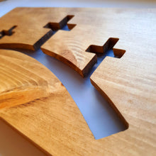 Load image into Gallery viewer, Handcrafted Sacred Mountain Light - European Beechwood with Warm Glow | Ideal Christian Gift for Special Occasions | Perfect for Home Decor