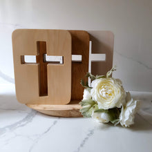 Load image into Gallery viewer, Catholic cross night light religious gift wedding personalised gift
