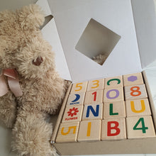 Load image into Gallery viewer, Educational wooden blocks with letters and pictures