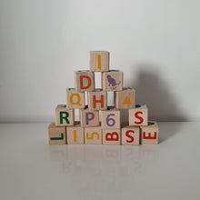 Load image into Gallery viewer, Educational alphabet blocks with letters and numbers