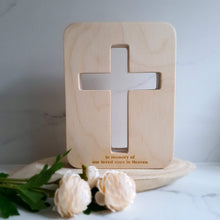 Load image into Gallery viewer, Engraved cross night light lamp
