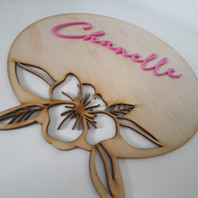 Load image into Gallery viewer, Floral Name Plaque
