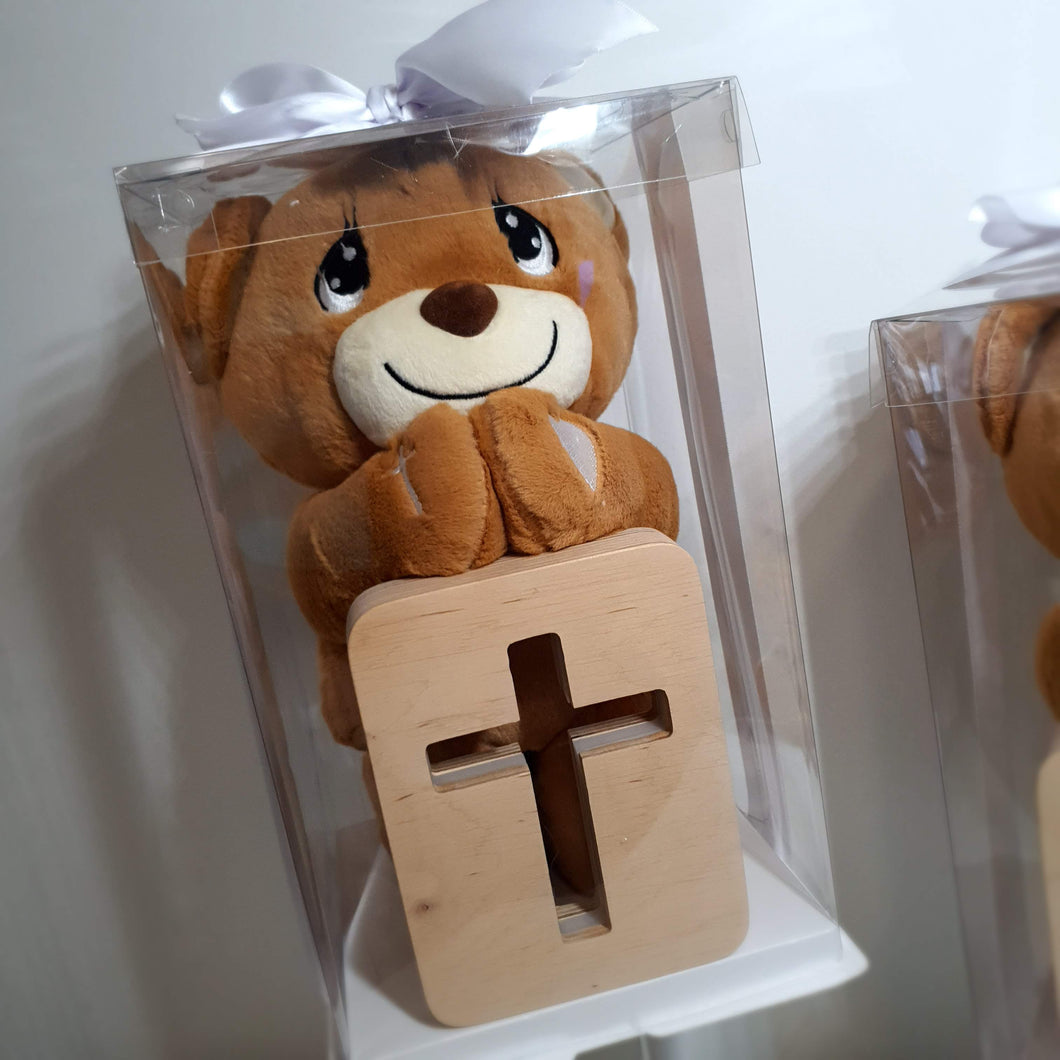Sweet Little Prayer Bear & Cross Night Light Gift Set